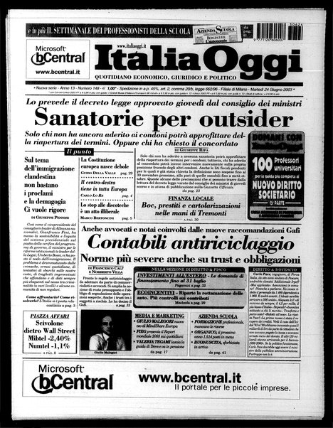 Italia oggi : quotidiano di economia finanza e politica